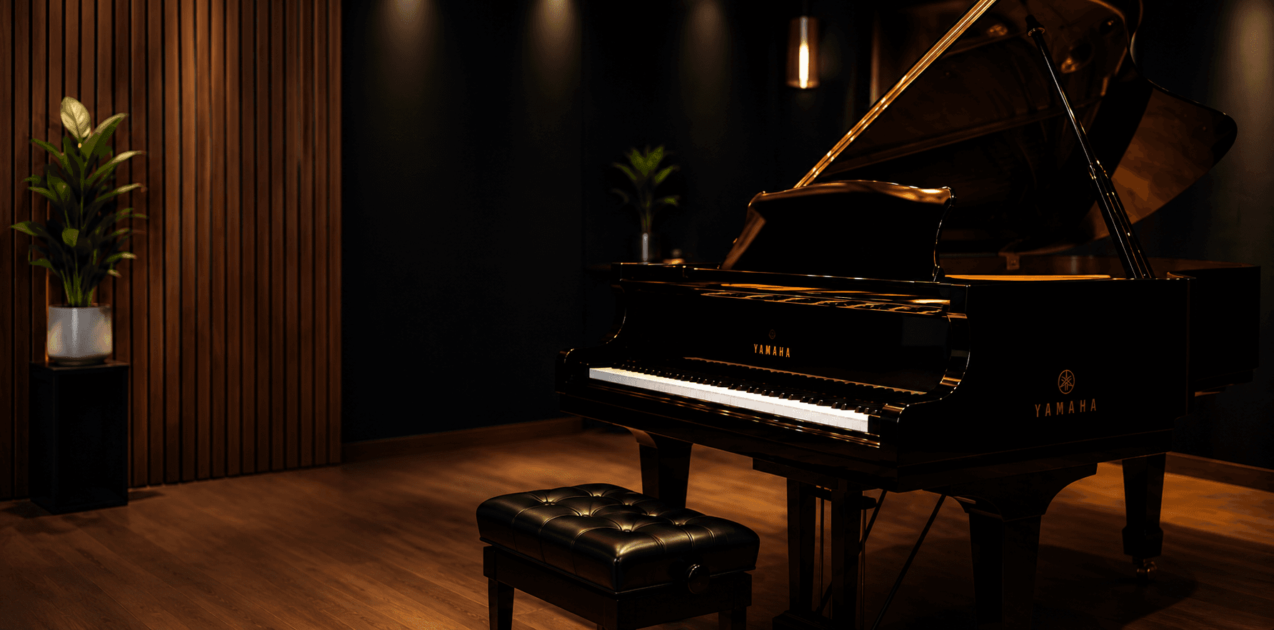 Grand piano at Spidizic Music Academy